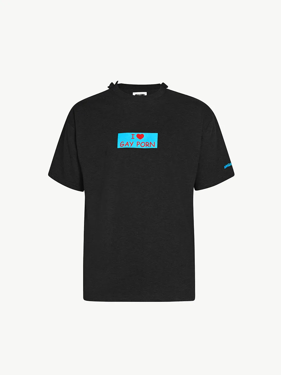 I Love Gay Porn Tee Black sold by Magliano