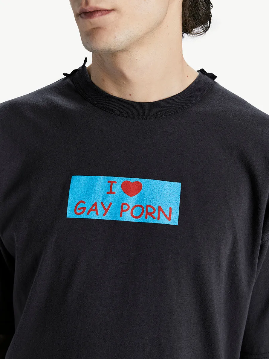 I Love Gay Porn Tee Black sold by Magliano product image thumbnail 4