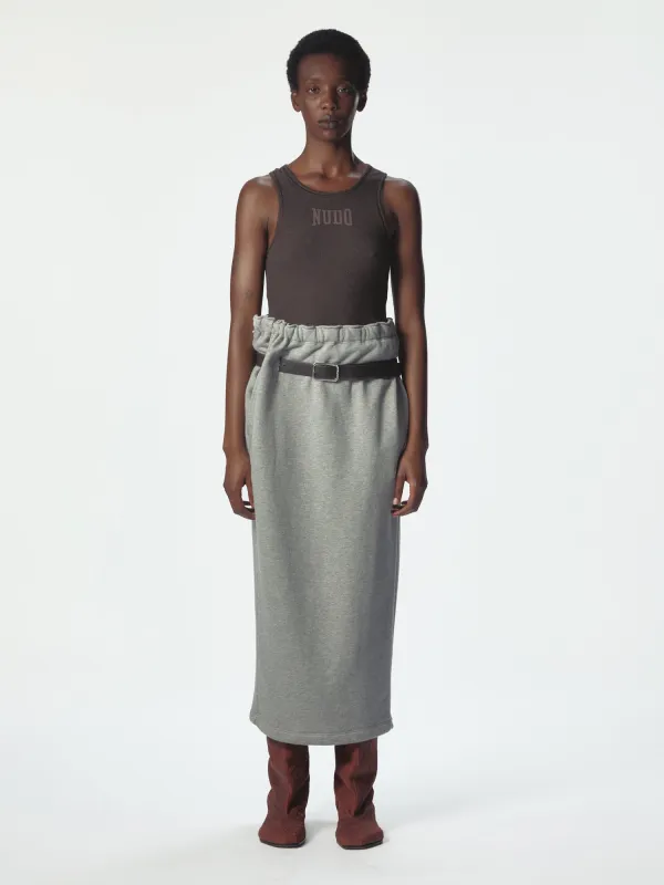 Provincia Skirt Grey Melange made by Magliano
