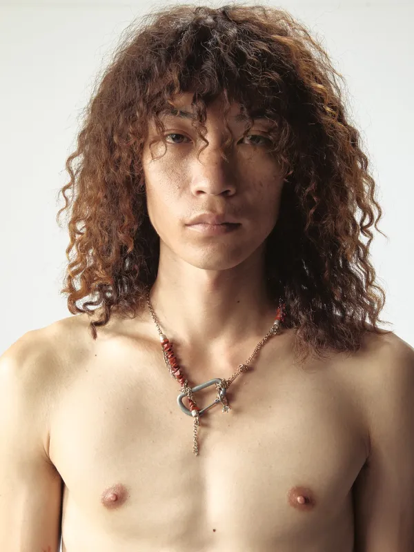 Mess Of A Camping Necklace Silver made by Magliano