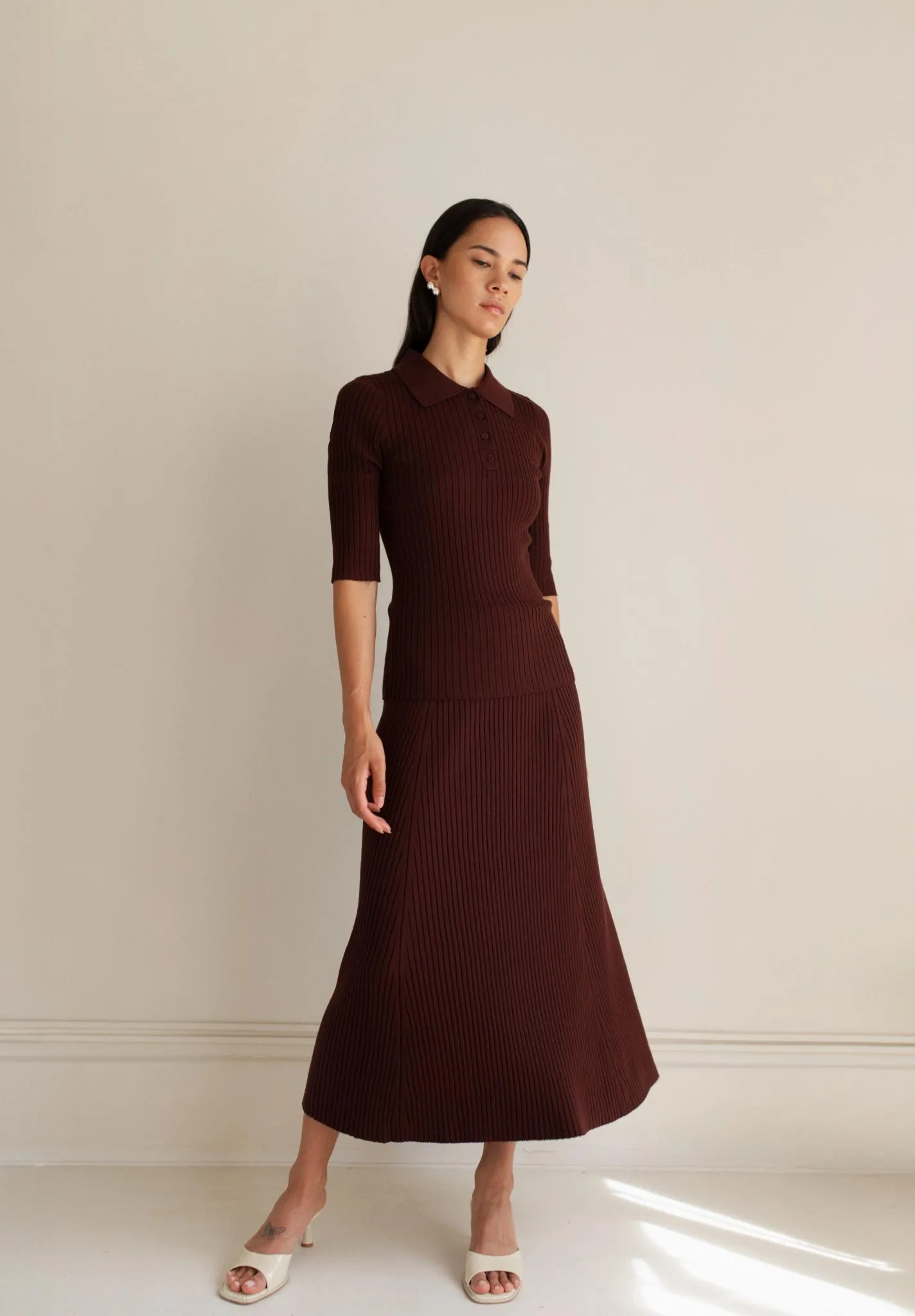 Leona Sweater Knit Rib Polo sold by PAPER LABEL product image thumbnail 2
