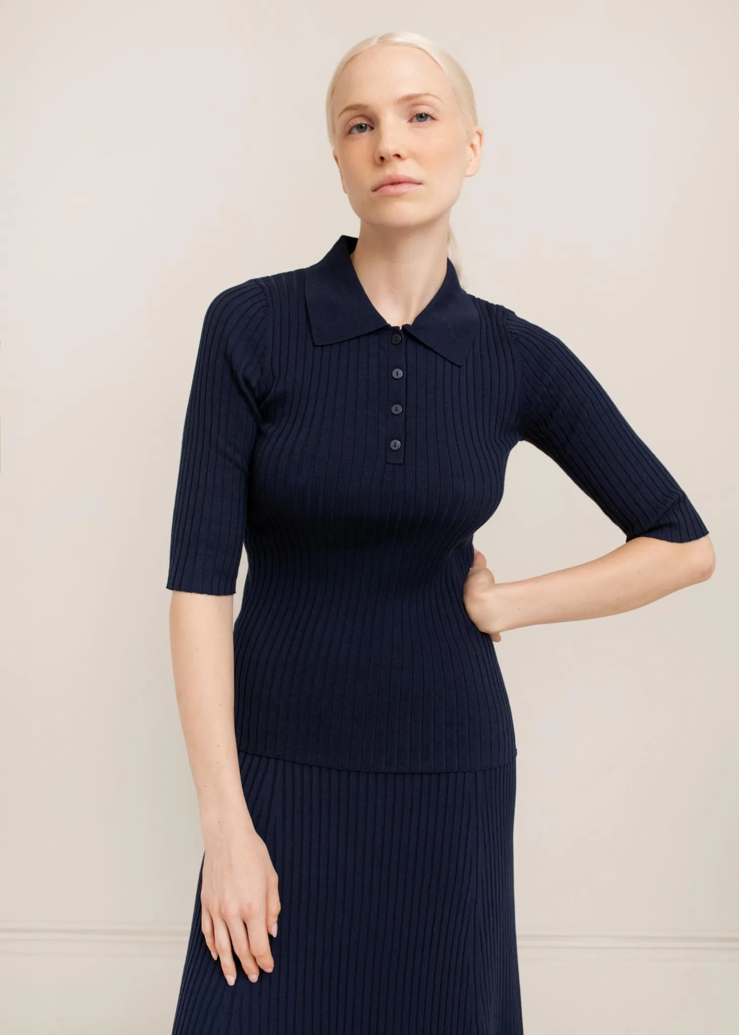 Leona Sweater Knit Rib Polo sold by PAPER LABEL product image thumbnail 5