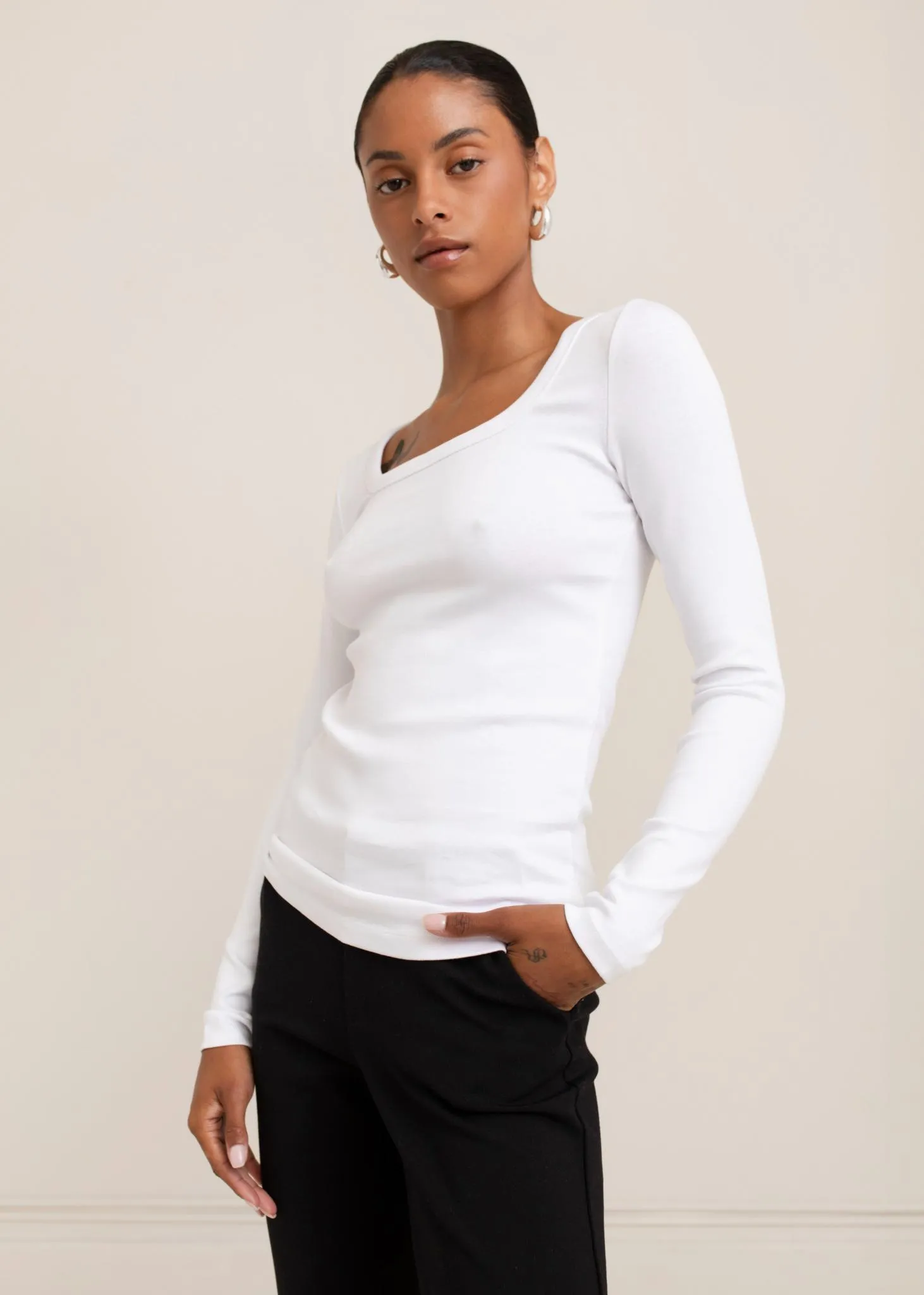 Toni Square Neck sold by PAPER LABEL