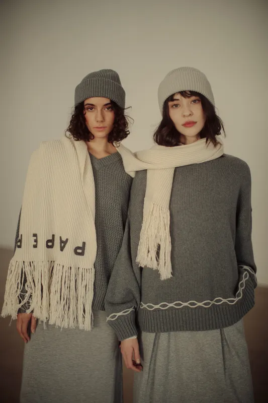 PAPER EMBROIDERED SCARF made by PAPER LABEL