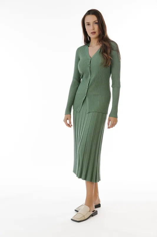 LAURENT WIDE RIB CARDI sold by PAPER LABEL