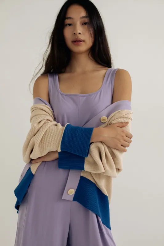 LEE CONTRAST OVERSIZED CARDI made by PAPER LABEL