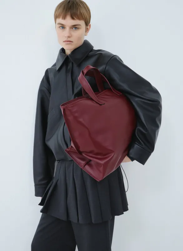 Tote lamb leather | bordeaux made by KASSL Editions