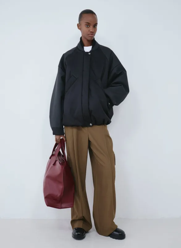 Oversized bomber rubber | black sold by KASSL Editions