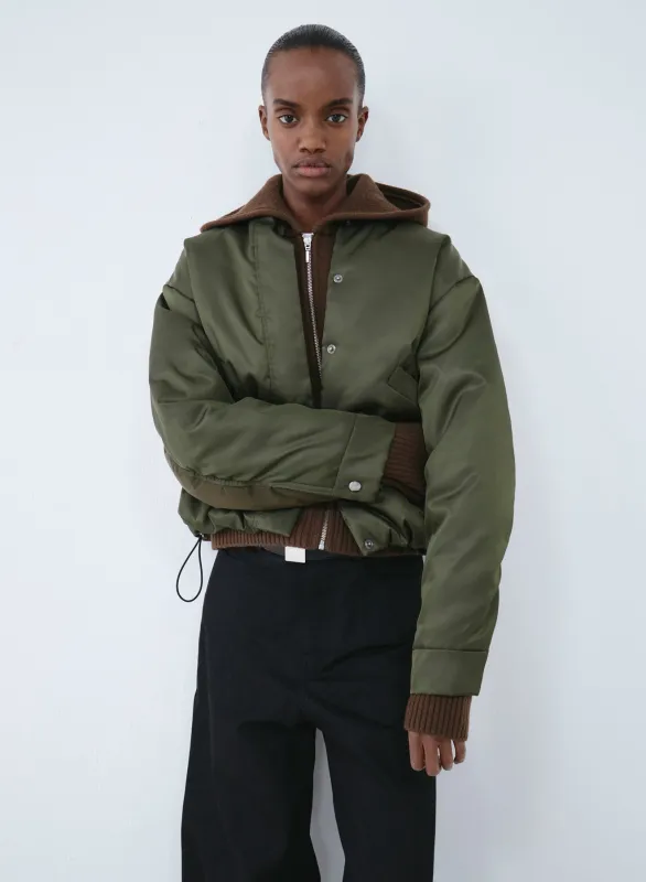 Bomber short nylon/wax | khaki sold by KASSL Editions