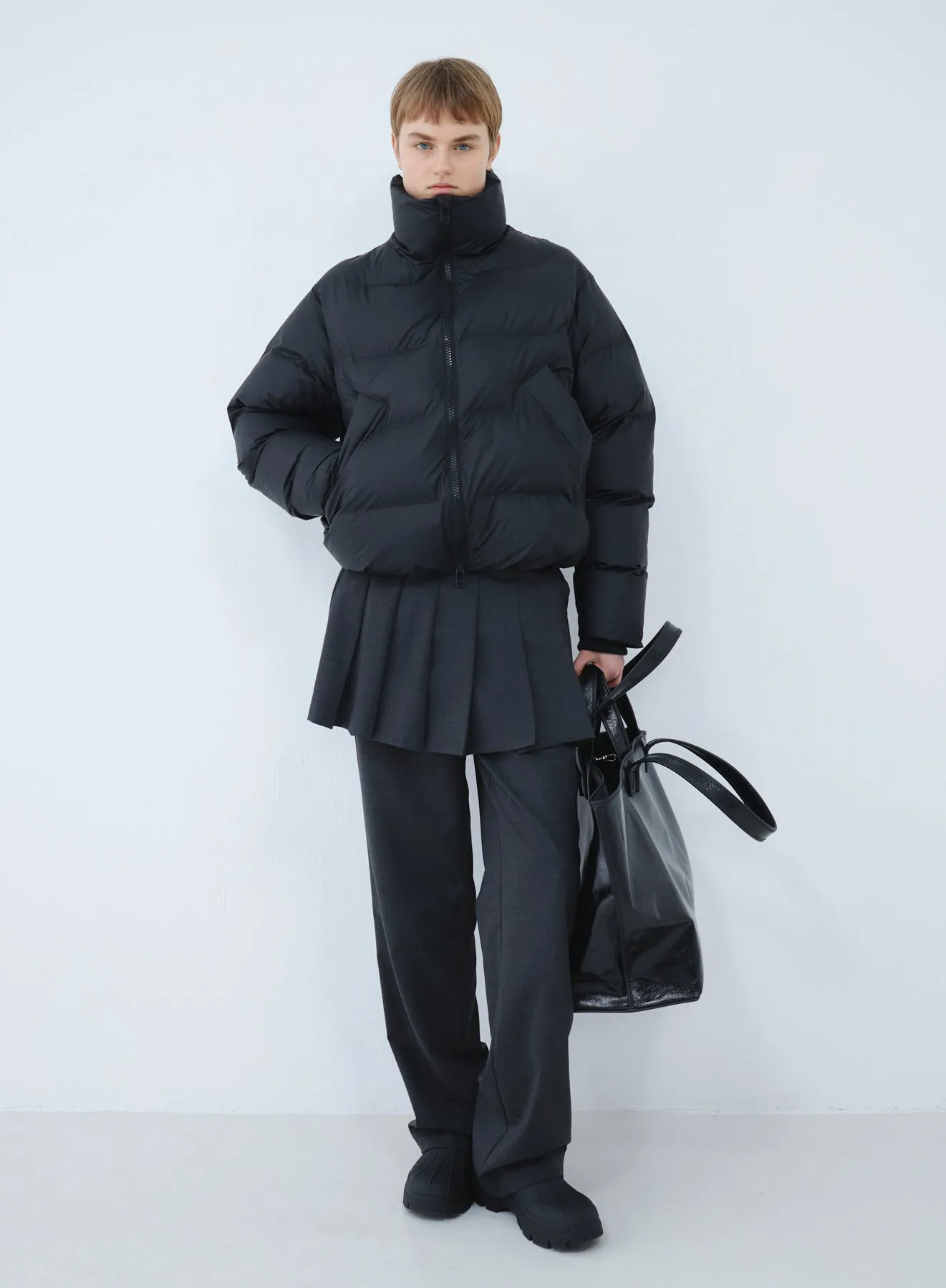 Puffer jacket | Black sold by KASSL Editions product image thumbnail 3