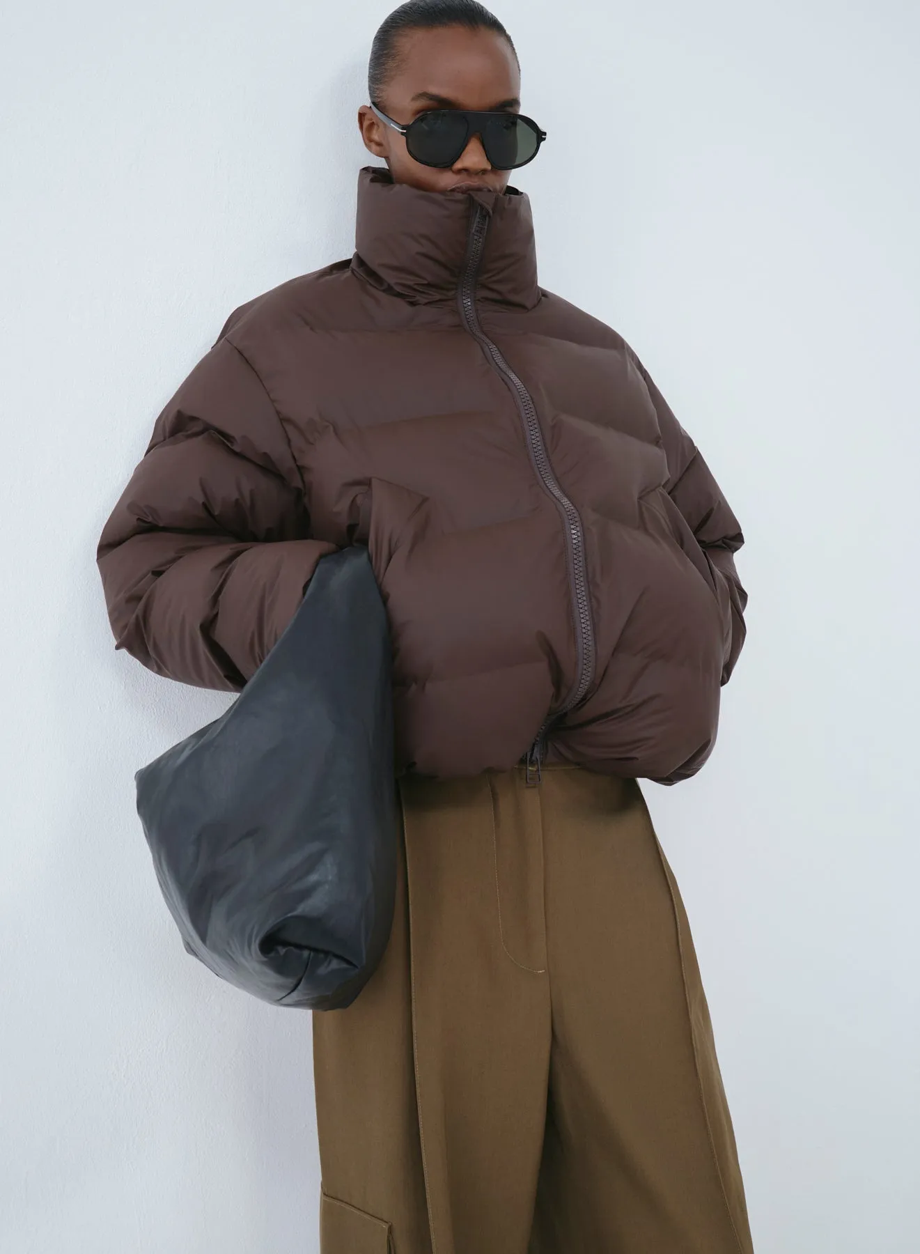 Puffer jacket | Coffee brown sold by KASSL Editions product image thumbnail 3