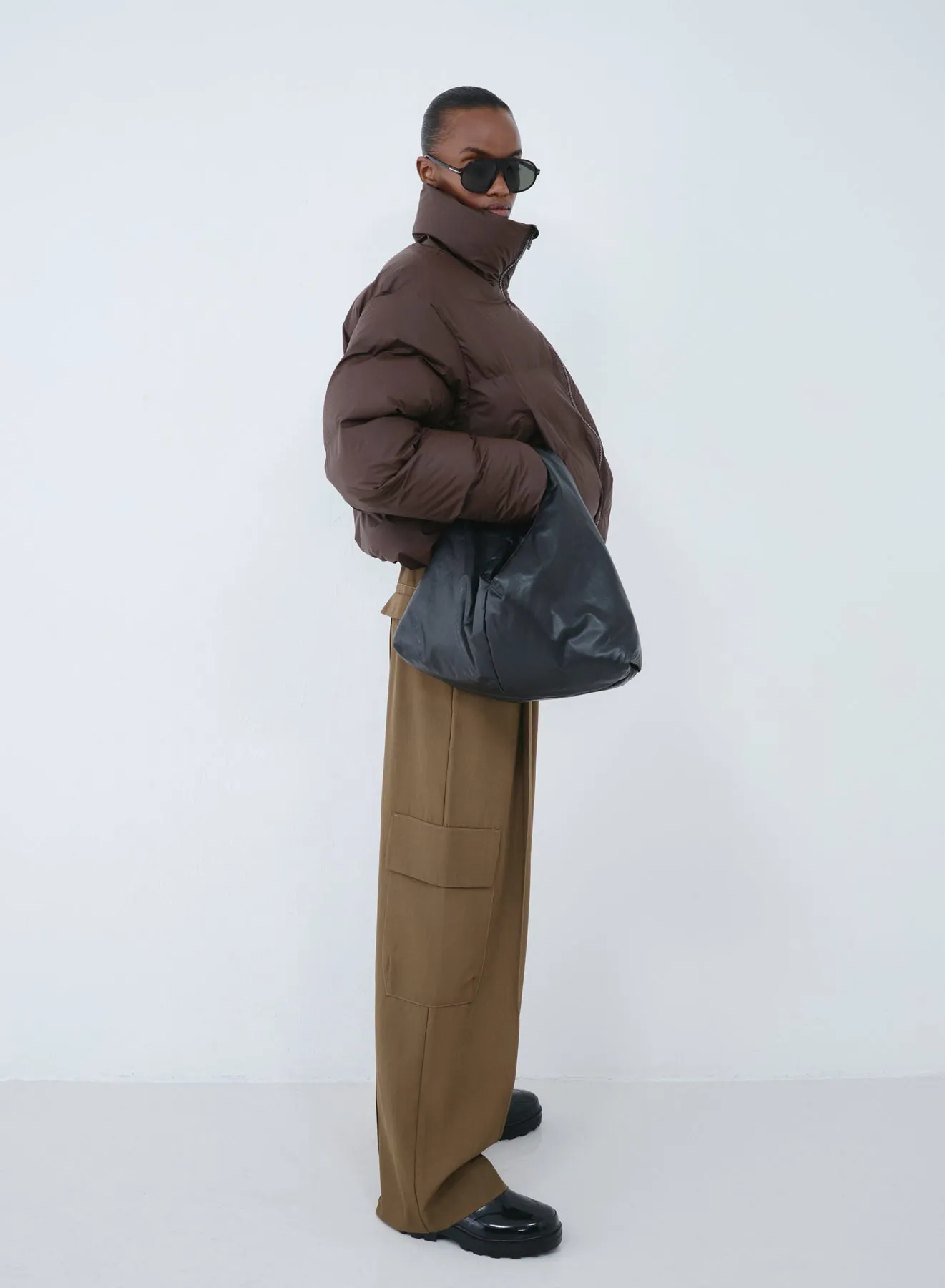 Puffer jacket | Coffee brown sold by KASSL Editions product image thumbnail 2