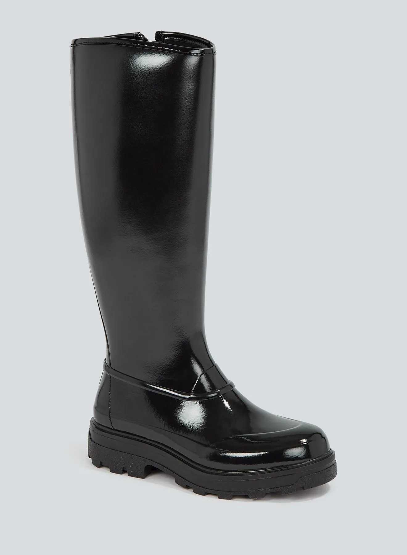 Tijntje high boot | shiny black sold by KASSL Editions