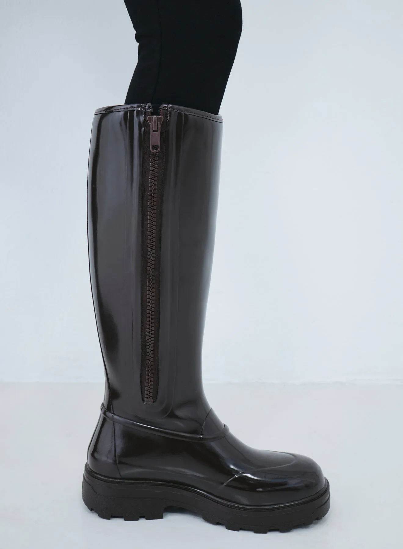 Tijntje high boot | shiny dark brown sold by KASSL Editions product image thumbnail 4