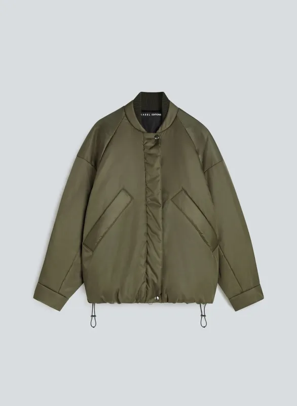 Oversized bomber nylon khaki | khaki sold by KASSL Editions