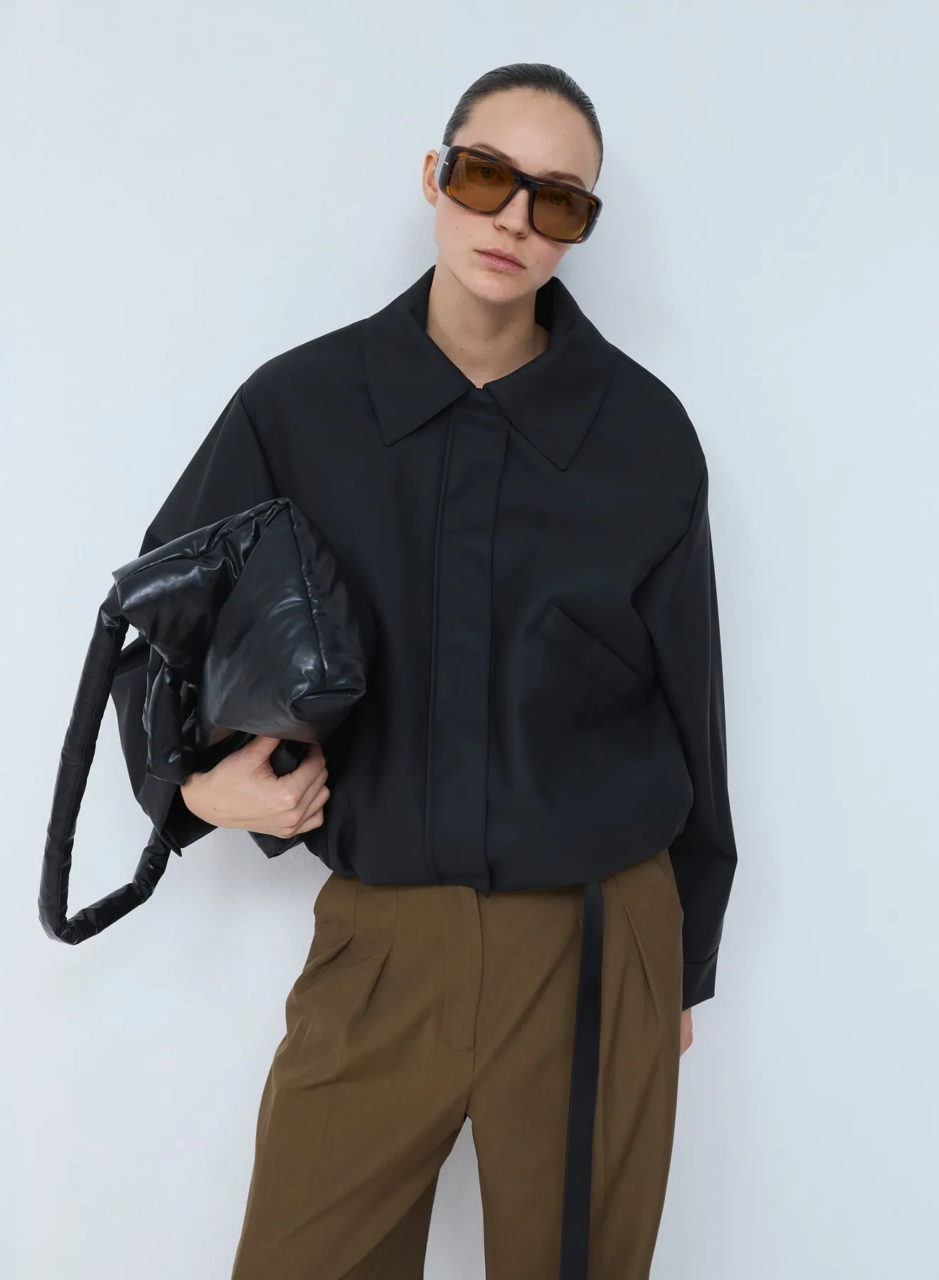 Bomber short rubber | black sold by KASSL Editions product image thumbnail 2