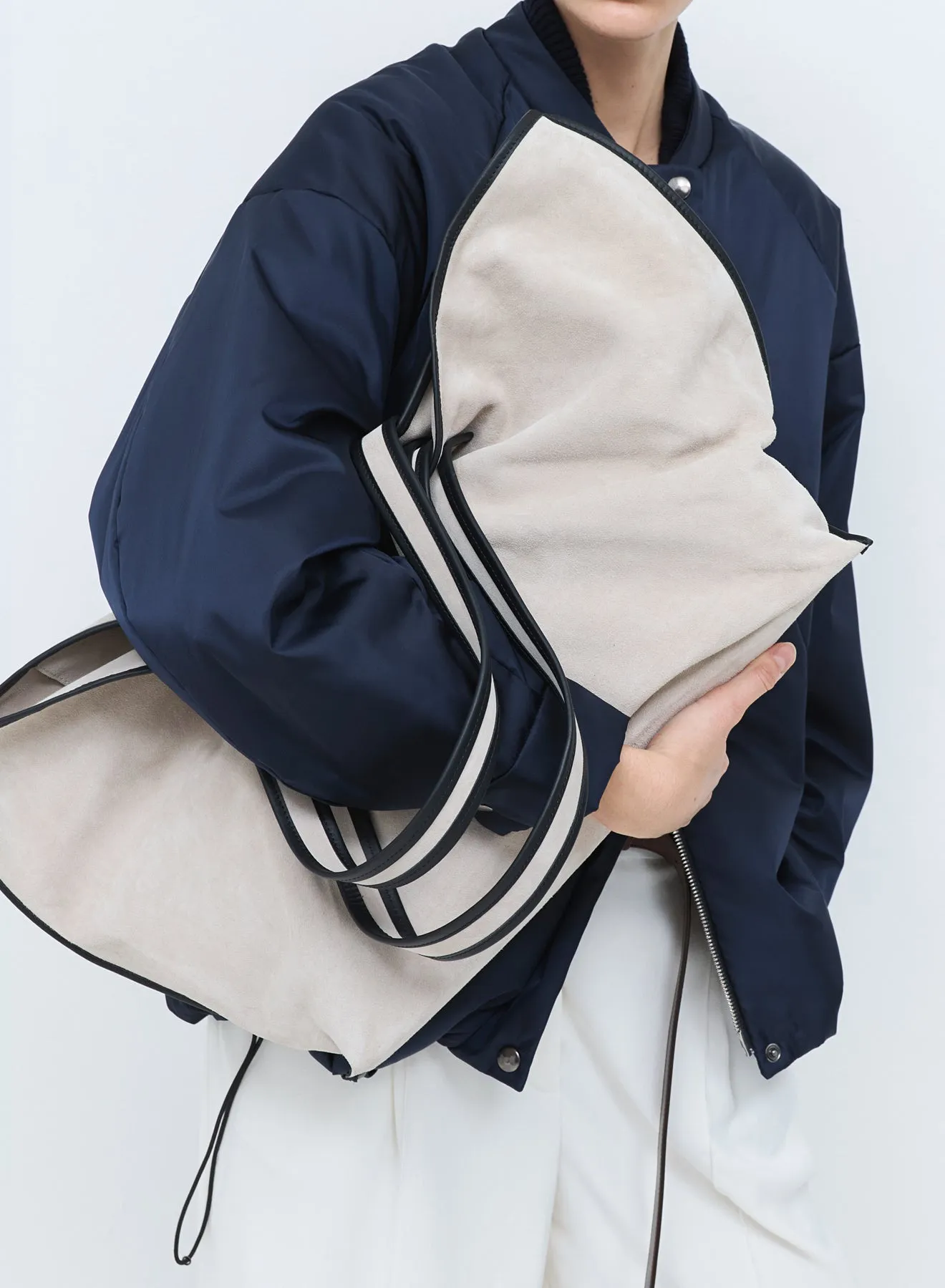 Tote suede | chalk sold by KASSL Editions product image thumbnail 4