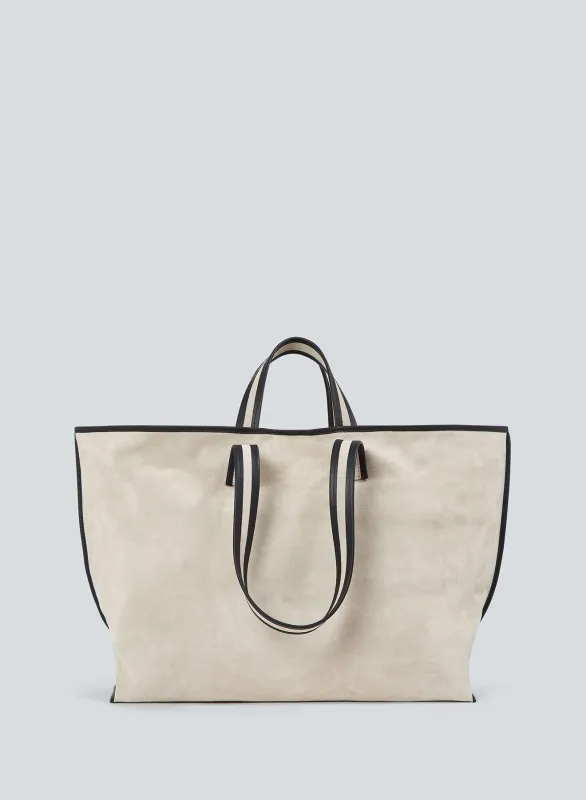 Tote suede | chalk made by KASSL Editions