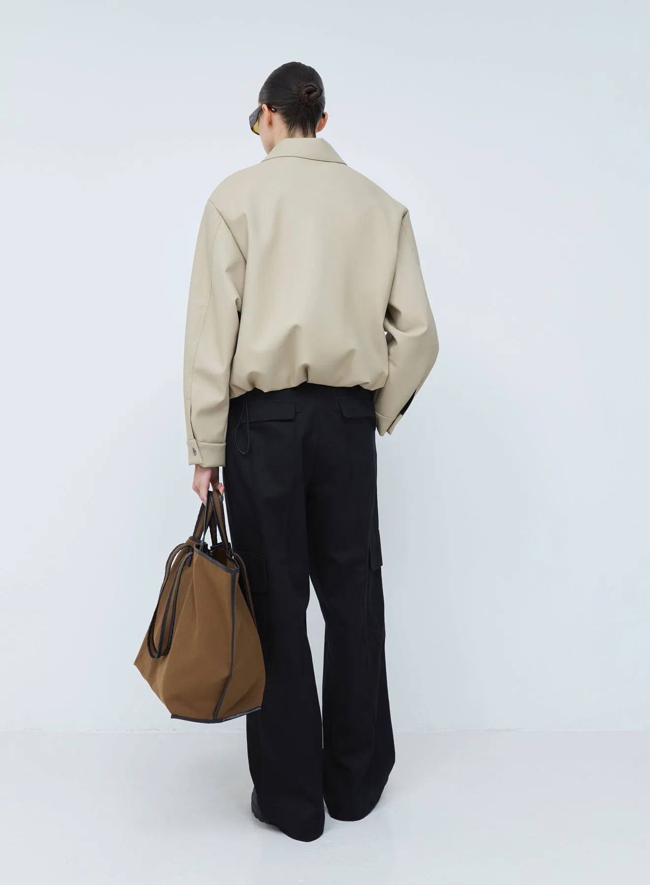 Bomber short rubber | beige sold by KASSL Editions product image thumbnail 4