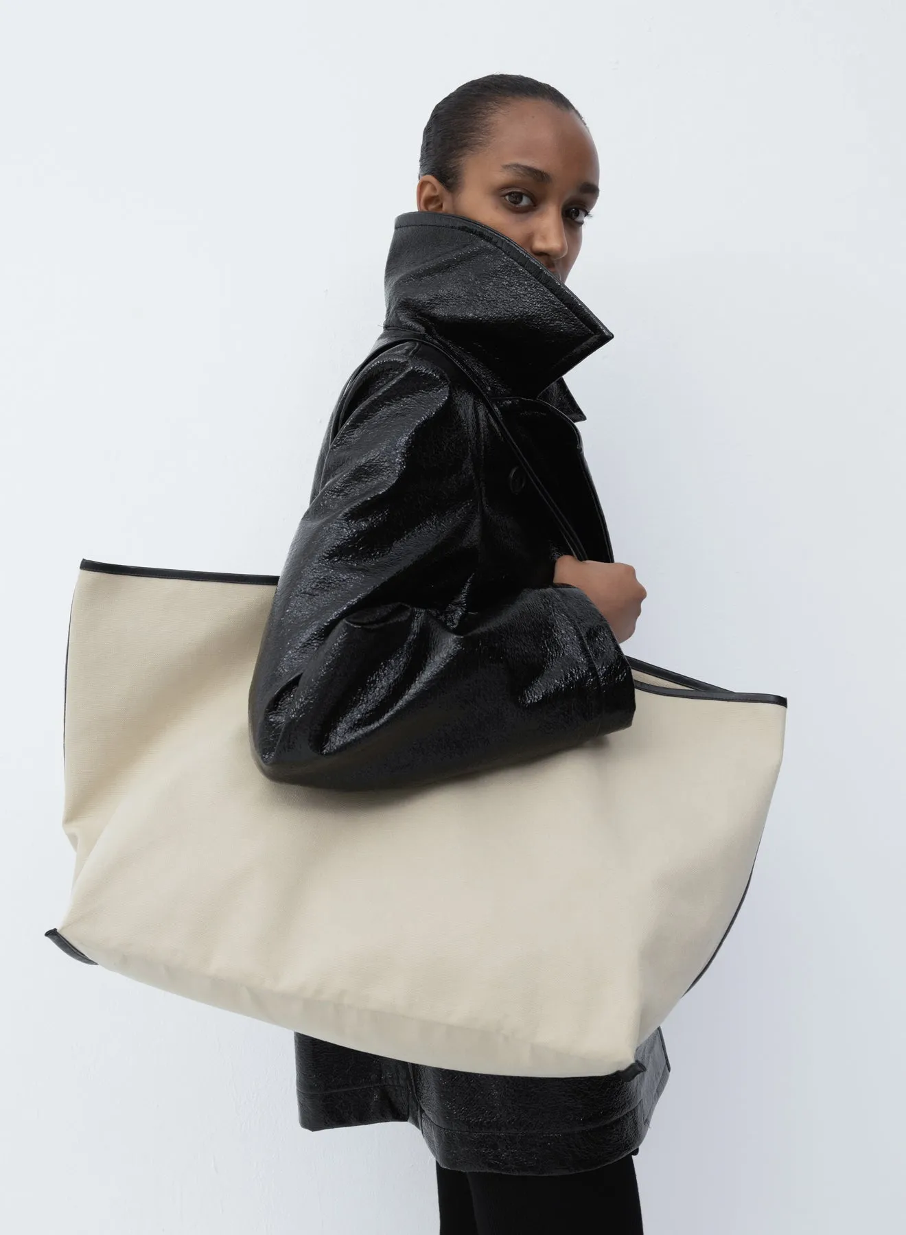 Tote canvas | beige / oil black sold by KASSL Editions product image thumbnail 2