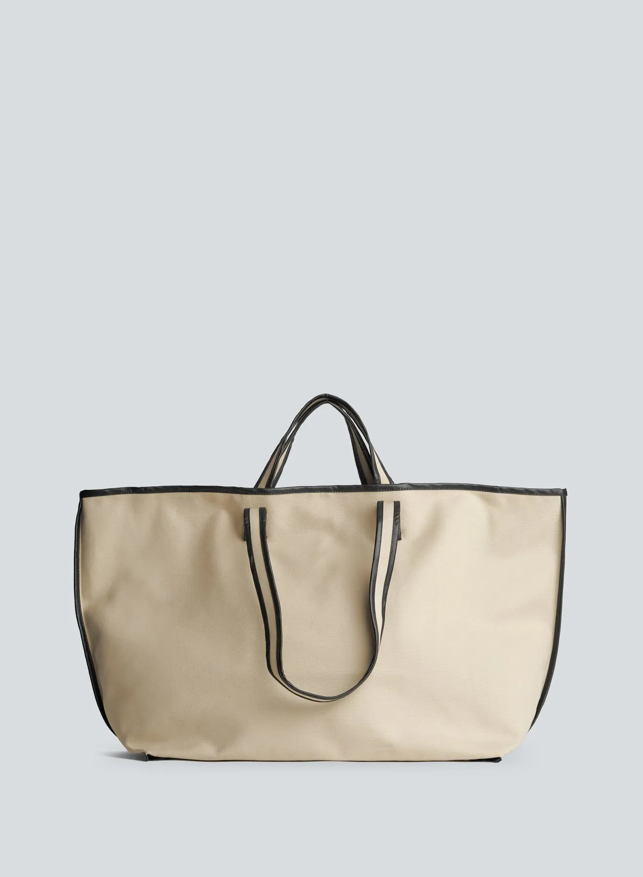 Tote canvas | beige / oil black sold by KASSL Editions