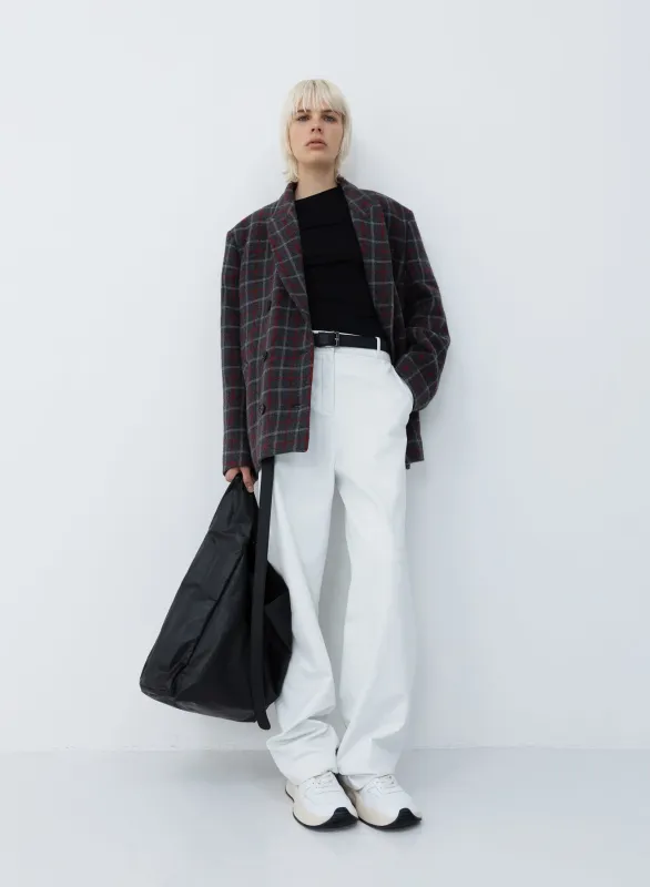 Double breasted wool | grey check sold by KASSL Editions