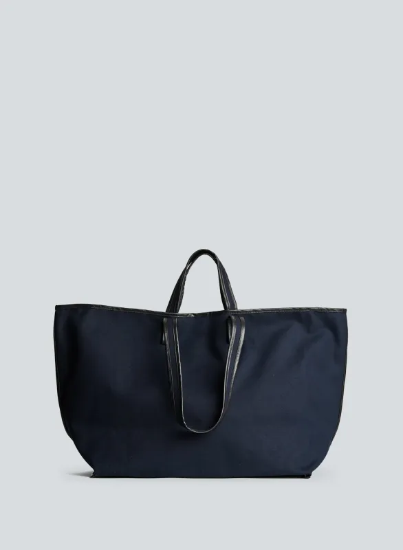 Tote canvas | navy / oil black made by KASSL Editions