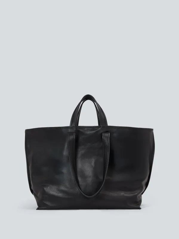 Tote lamb leather | black made by KASSL Editions