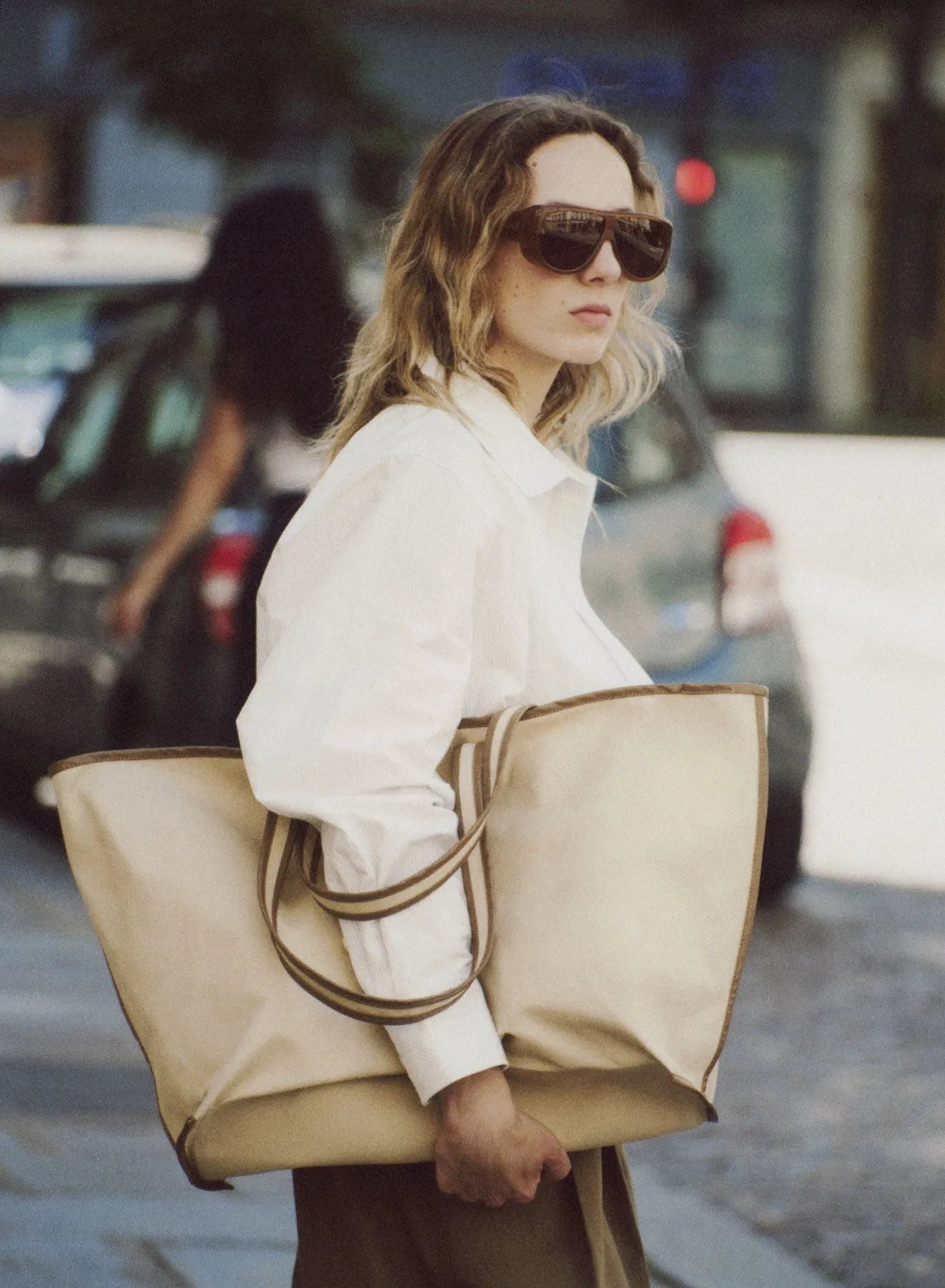 Tote canvas | beige/camel sold by KASSL Editions product image thumbnail 2