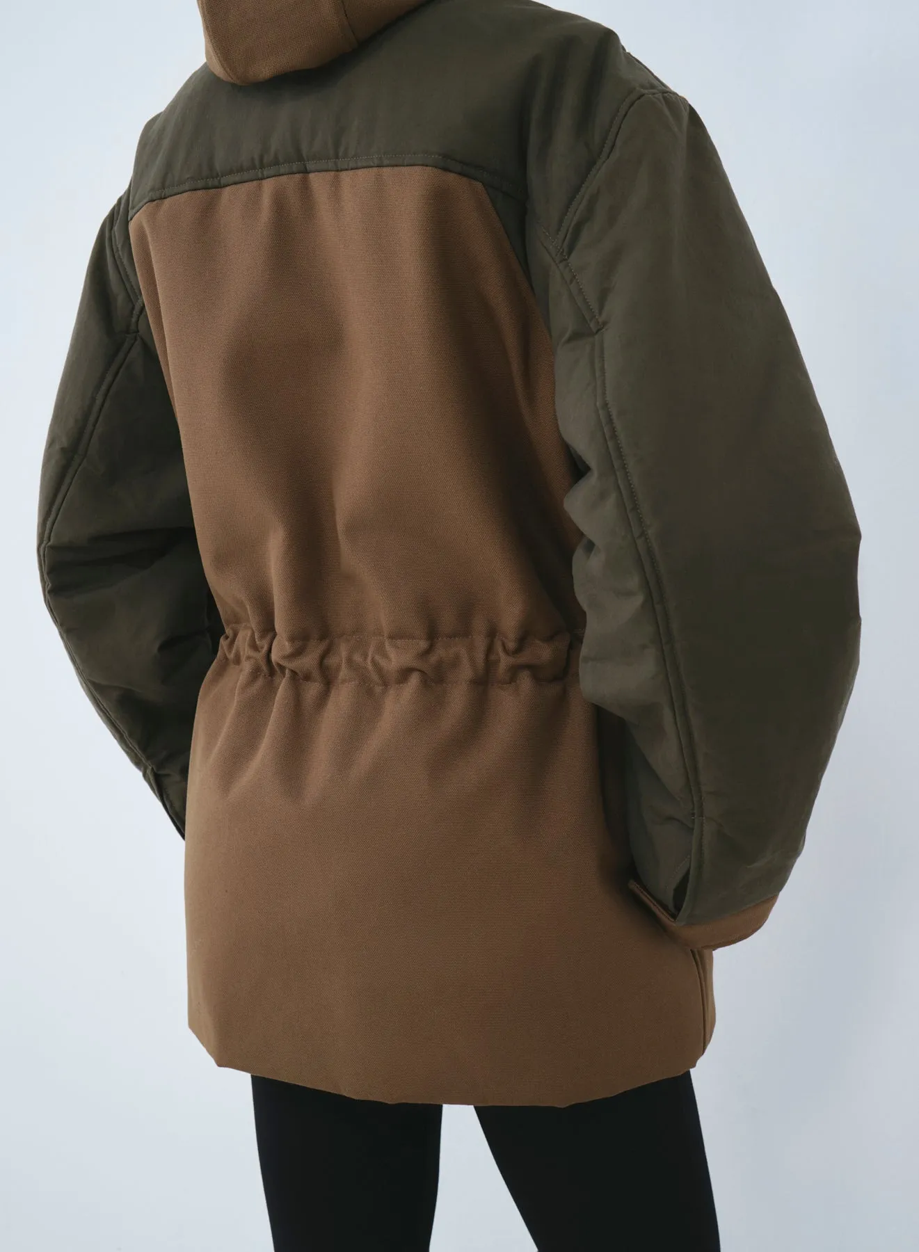 Field jacket canvas/wax | almond / oil black sold by KASSL Editions product image thumbnail 4