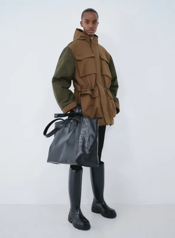 Field jacket canvas/wax | almond / oil black sold by KASSL Editions