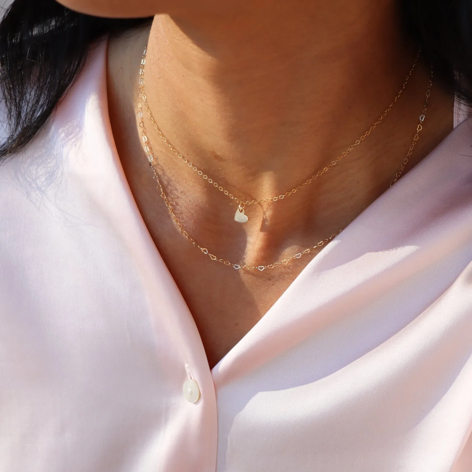 Petite Heart Chain sold by Token Jewelry product image thumbnail 2