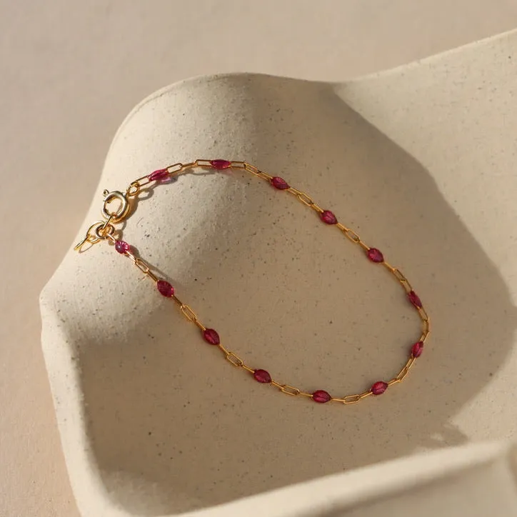 Ruby Gemlink Bracelet sold by Token Jewelry