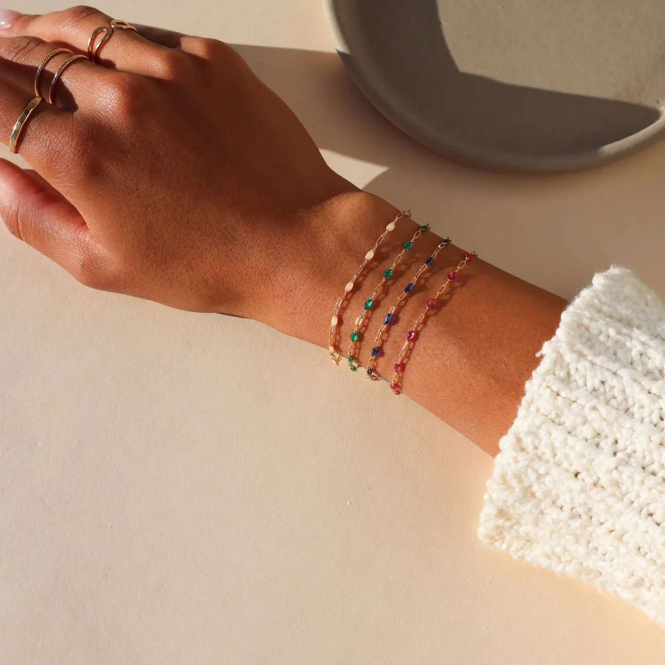 Ruby Gemlink Bracelet sold by Token Jewelry product image thumbnail 3