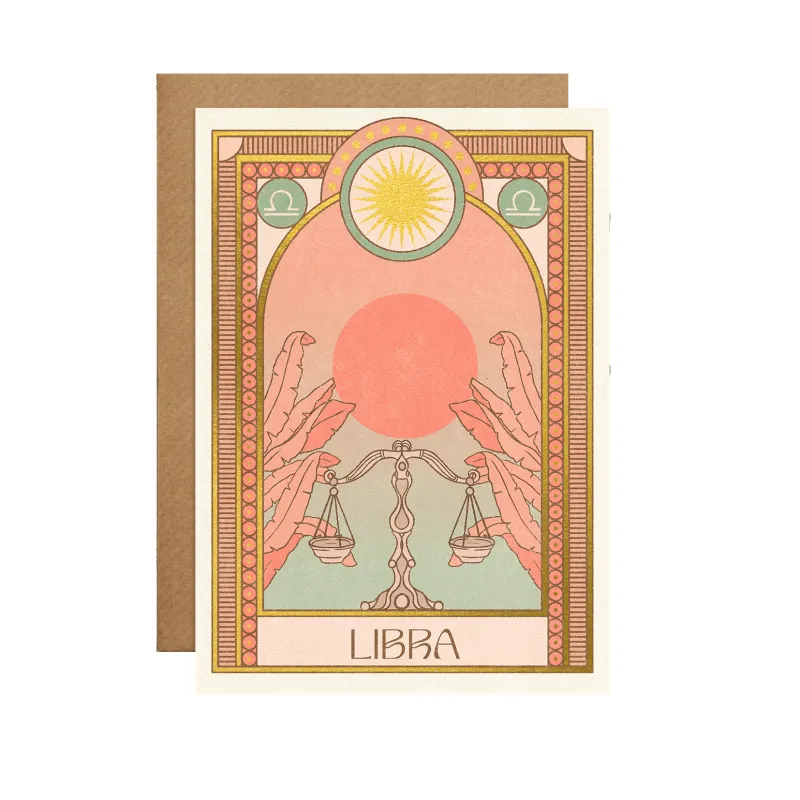 Libra Zodiac Card sold by Token Jewelry
