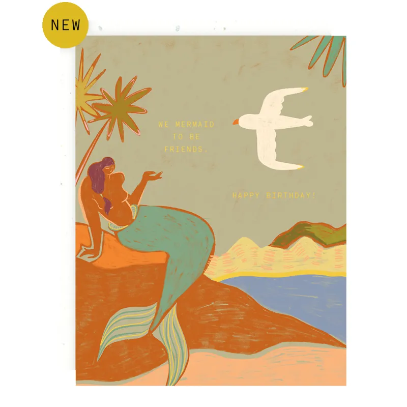 Mermaid Birthday Card sold by Token Jewelry