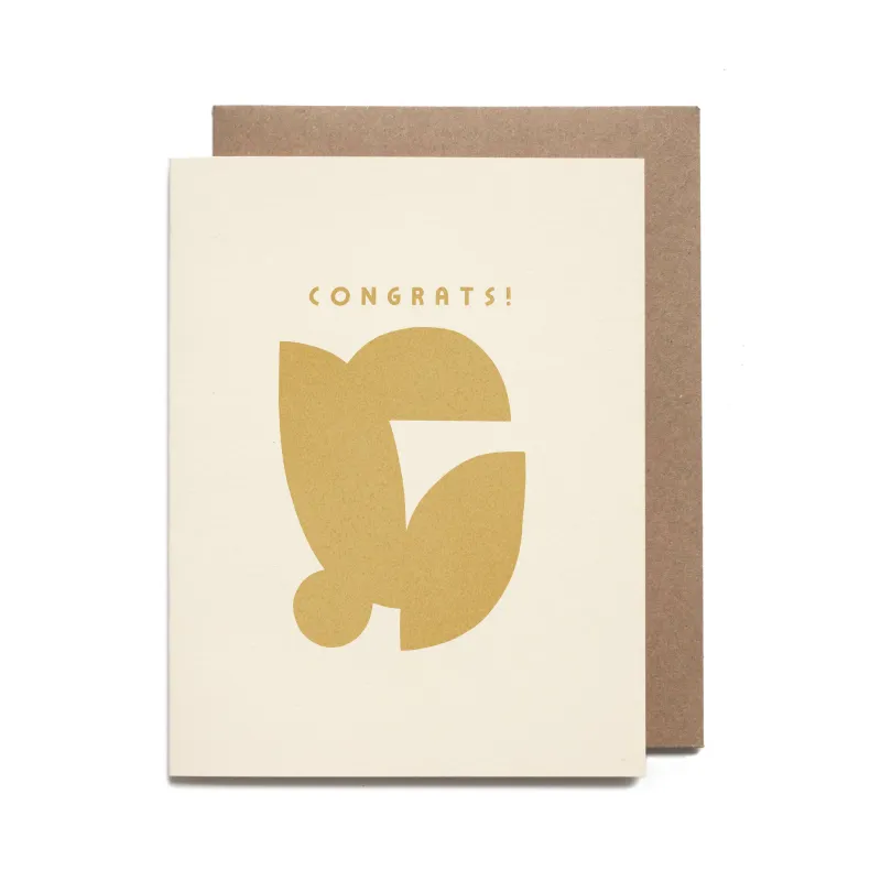 Congrats Silhouette Card sold by Token Jewelry