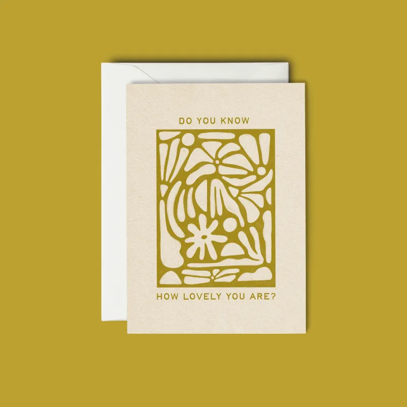 Do You Know How Lovely You Are? - Greeting Card sold by Token Jewelry