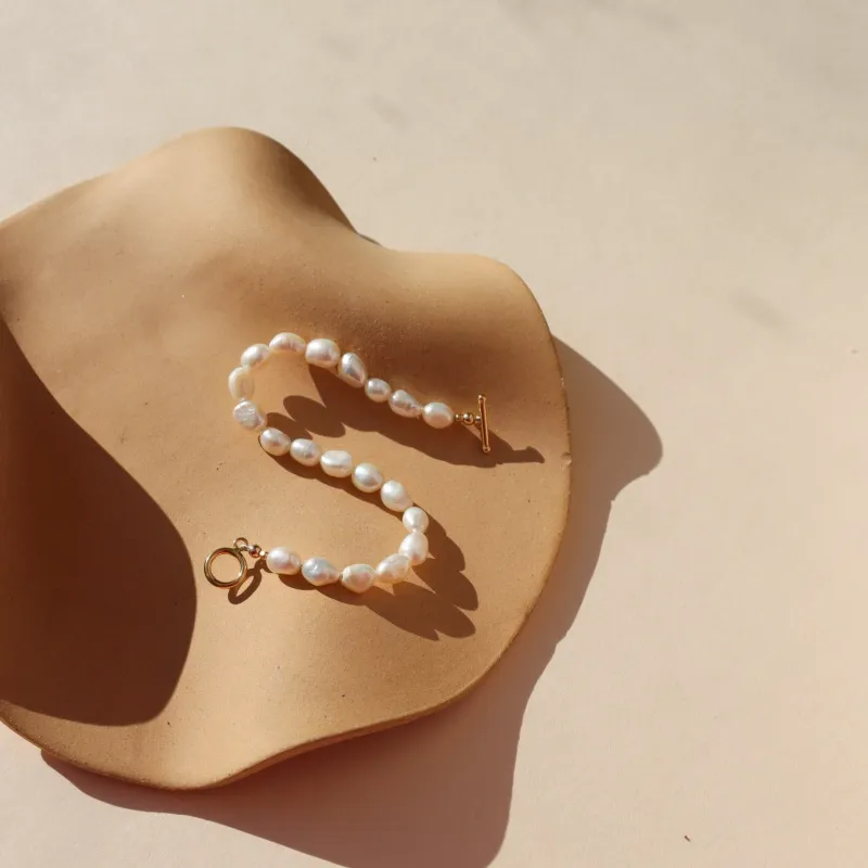 Pearl Muse Toggle Bracelet made by Token Jewelry