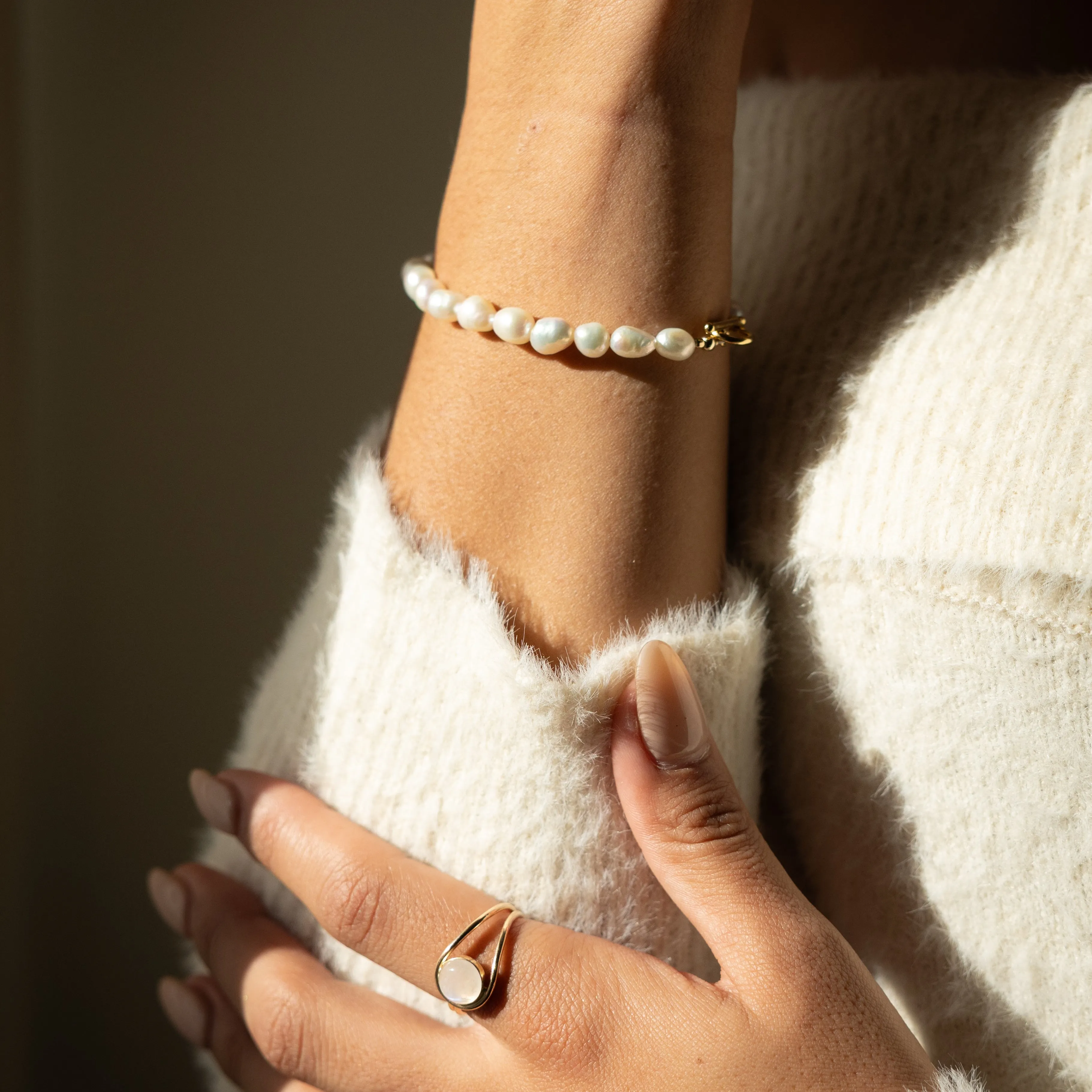 Pearl Muse Toggle Bracelet sold by Token Jewelry product image thumbnail 3