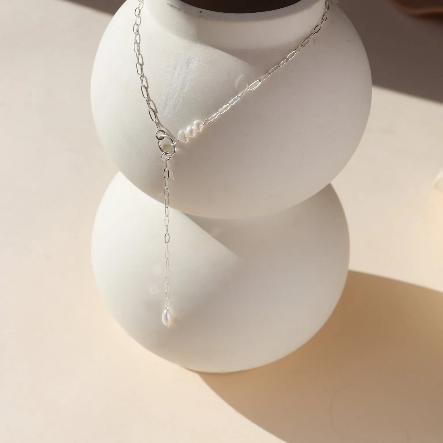 Ava Pearl Lariat sold by Token Jewelry product image thumbnail 2