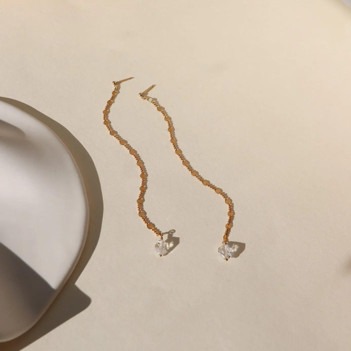 Sunburst Herkimer Drop Earrings sold by Token Jewelry product image thumbnail 3