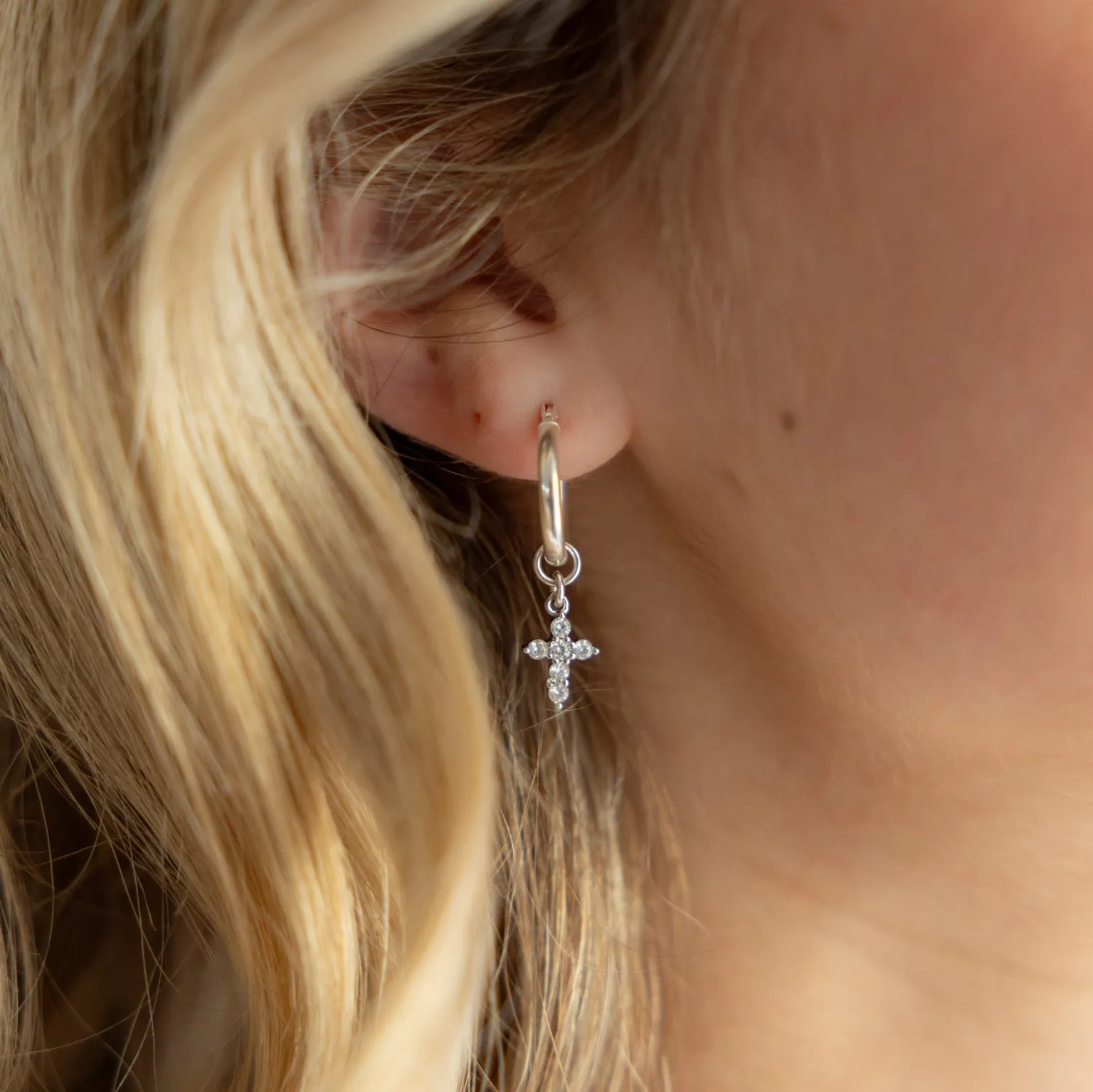 Faith Hoops sold by Token Jewelry product image thumbnail 3