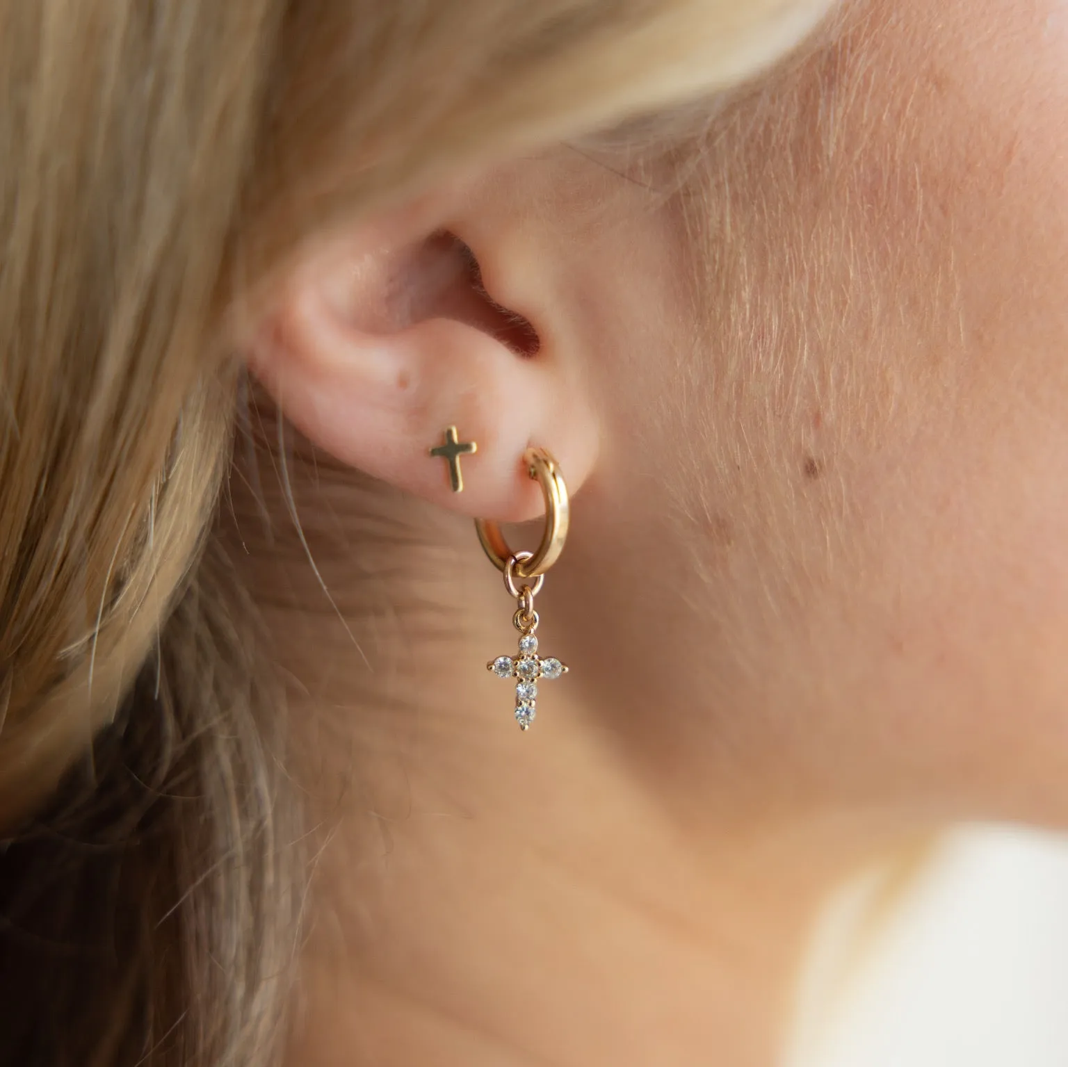 Faith Hoops sold by Token Jewelry product image thumbnail 4