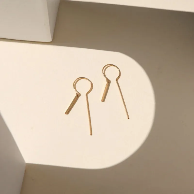 Raya Keyhole Threaders made by Token Jewelry