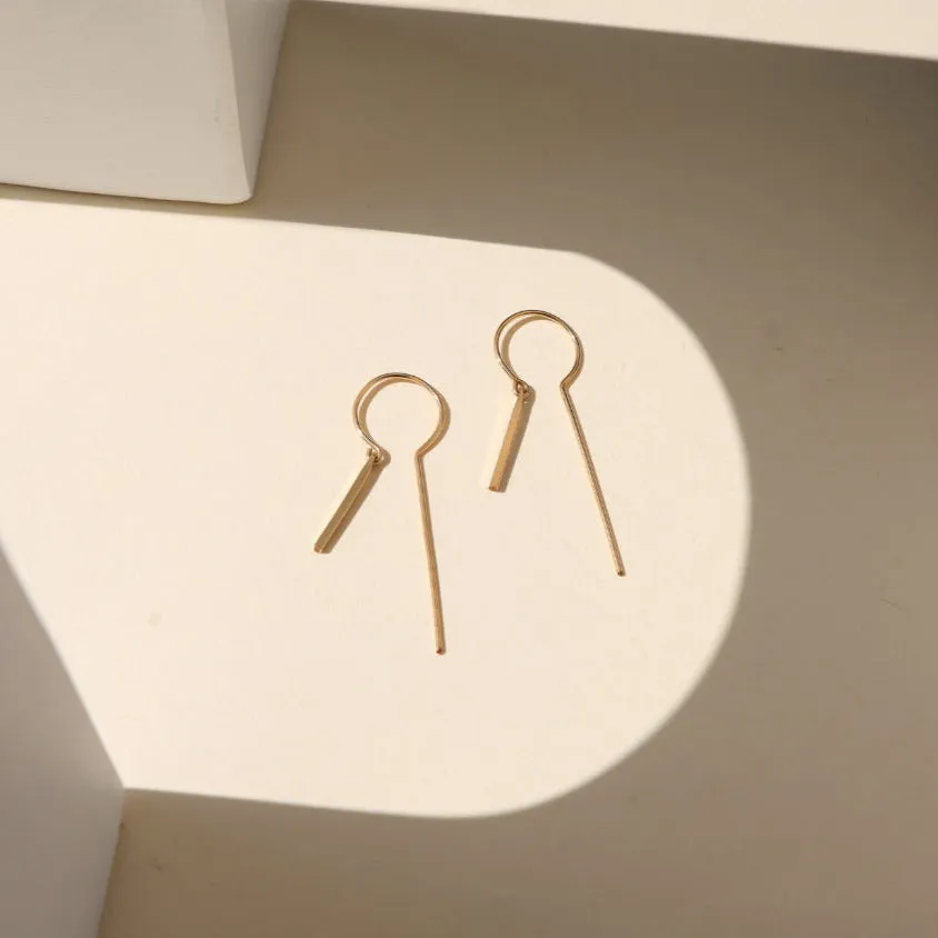 Raya Keyhole Threaders sold by Token Jewelry