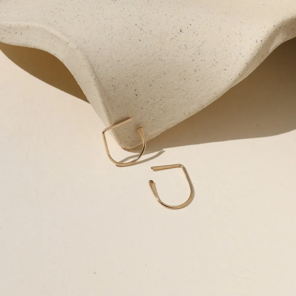 Trace Hoops sold by Token Jewelry