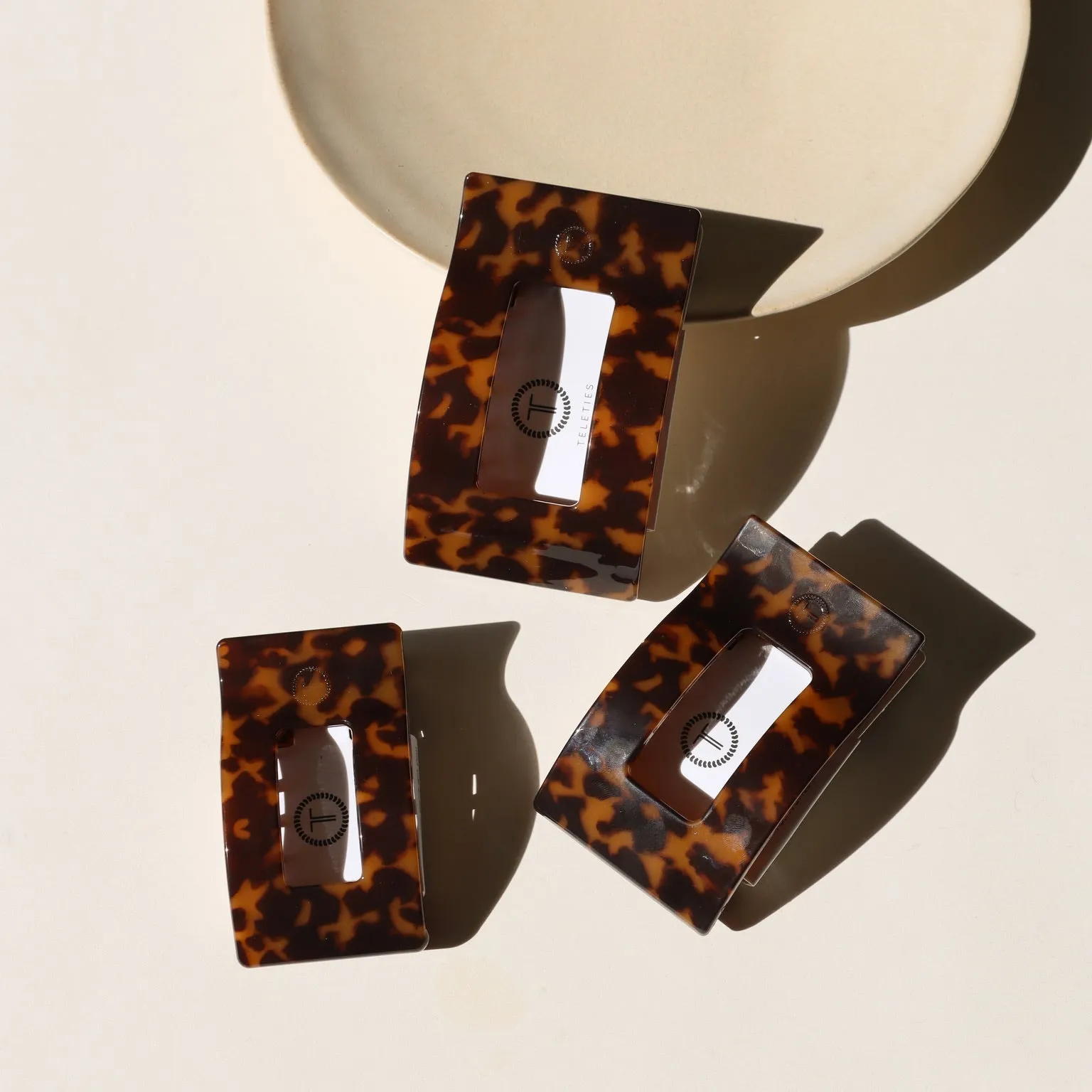 TELETIES - Rectangle Flat Hair Clips sold by Token Jewelry product image thumbnail 2