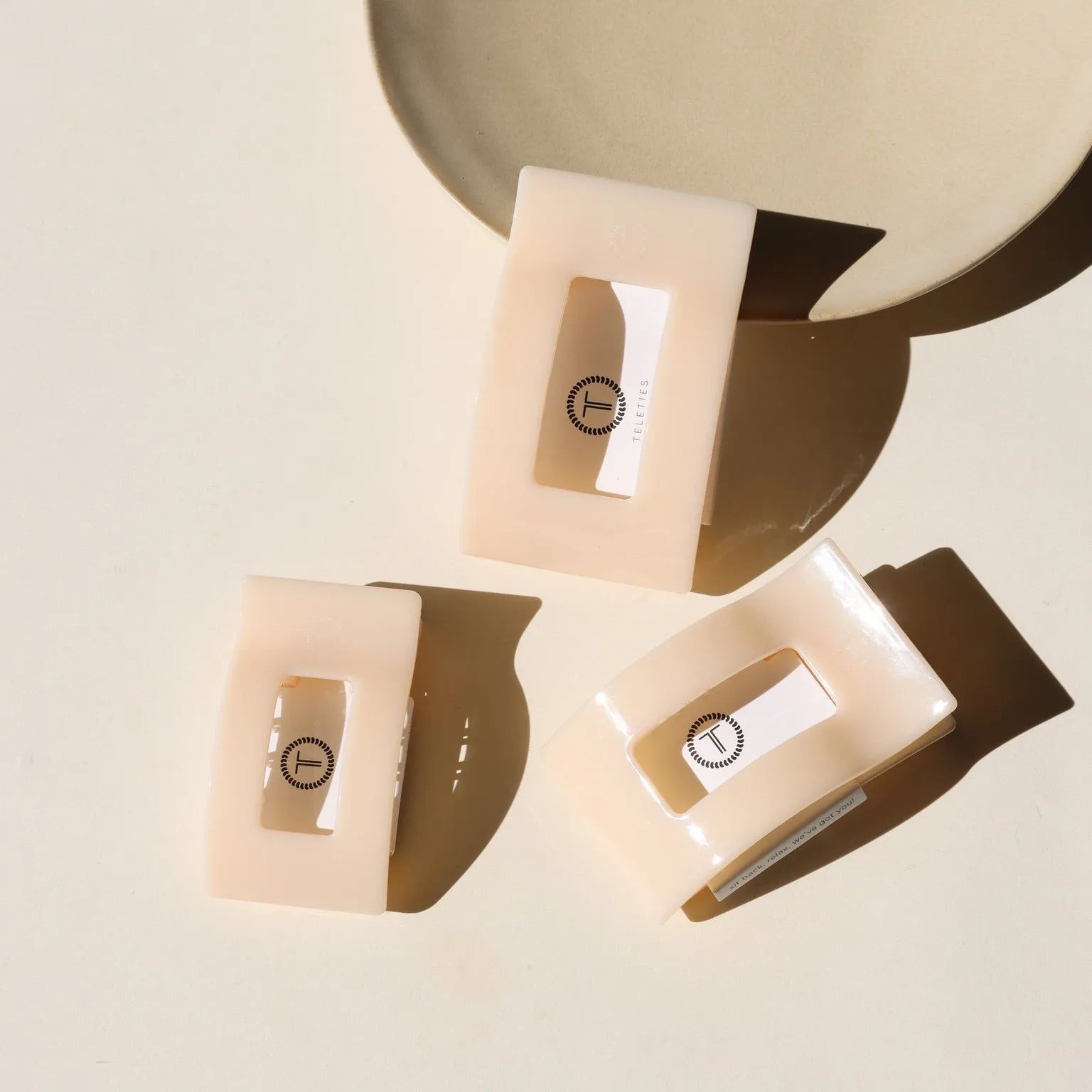 TELETIES - Rectangle Flat Hair Clips sold by Token Jewelry