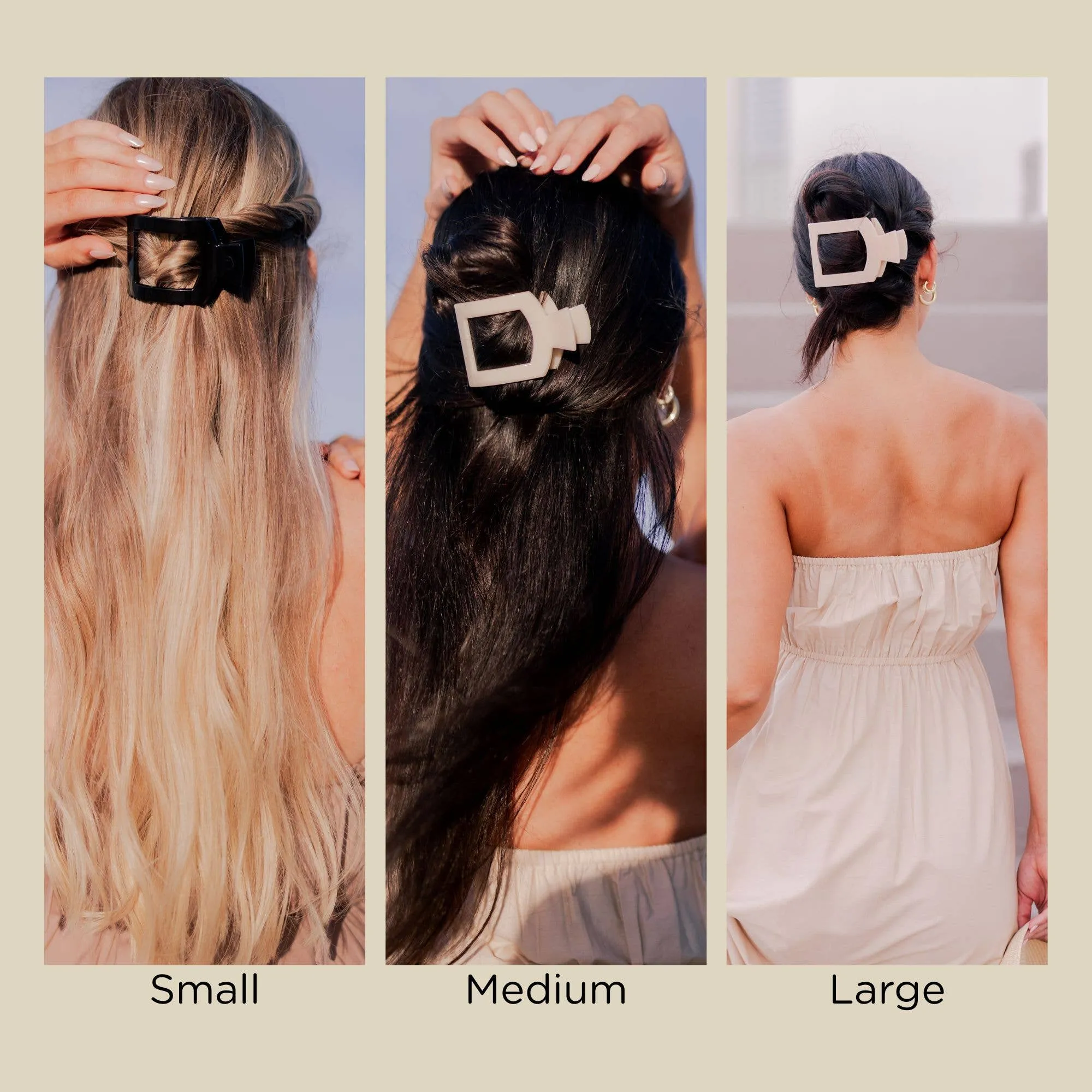 TELETIES - Square Flat Hair Clip sold by Token Jewelry product image thumbnail 3